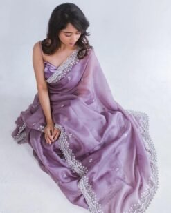 Morpech Colour Shinning pure crystal silk Jimmy choo sarees