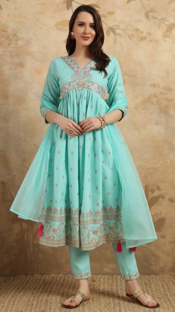 Crimson Cloud Kurta Set for Women